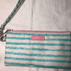 Scout Teal Striped Wristlet